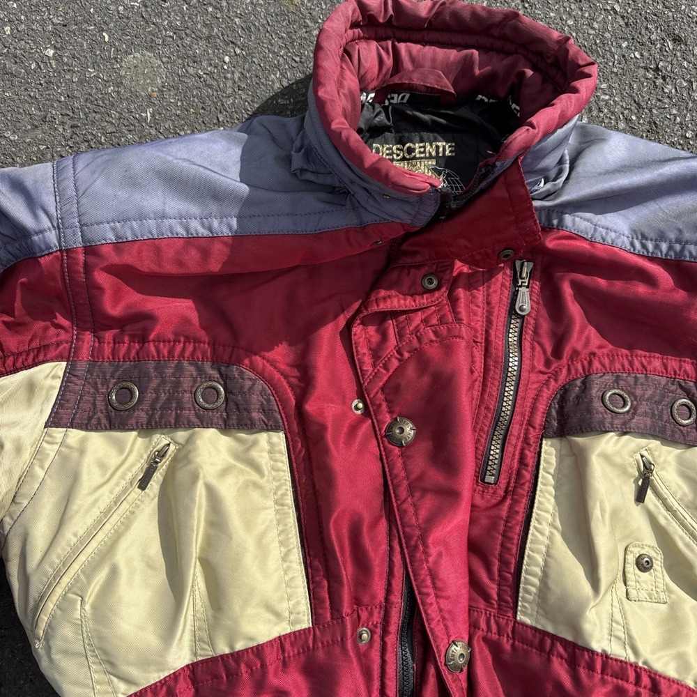 Vintage Descente Ski Jacket Men's Size M Cyber Y2k Winter Baggy Grunge - Picture 3 of 13